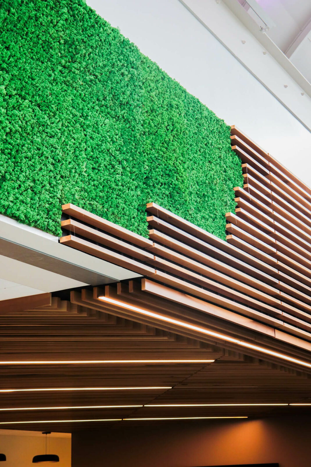 Armstrong Woodworks Grille and Green Mood Moss Wall - Pittsburgh