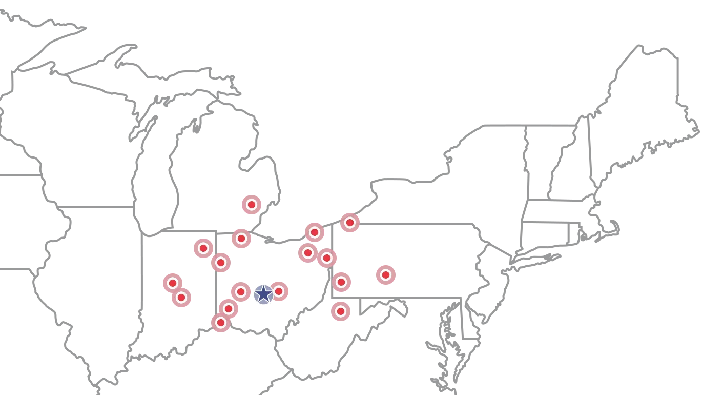 With more than 20 locations across four states, we’re always local.